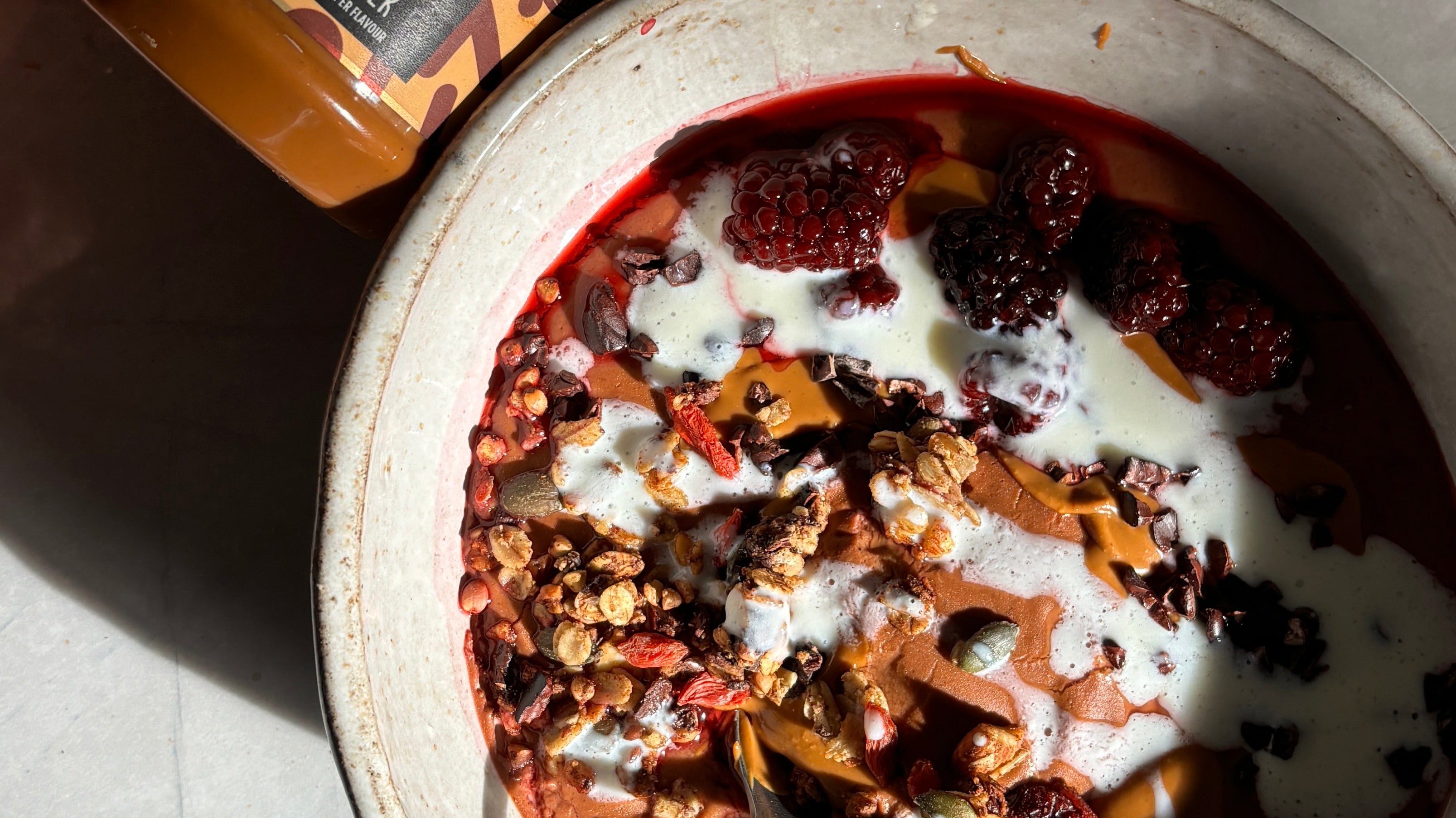 PEANUT BUTTER BEETROOT CREAMY HOT BOWL