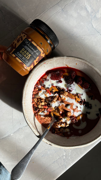 PEANUT BUTTER BEETROOT CREAMY HOT BOWL