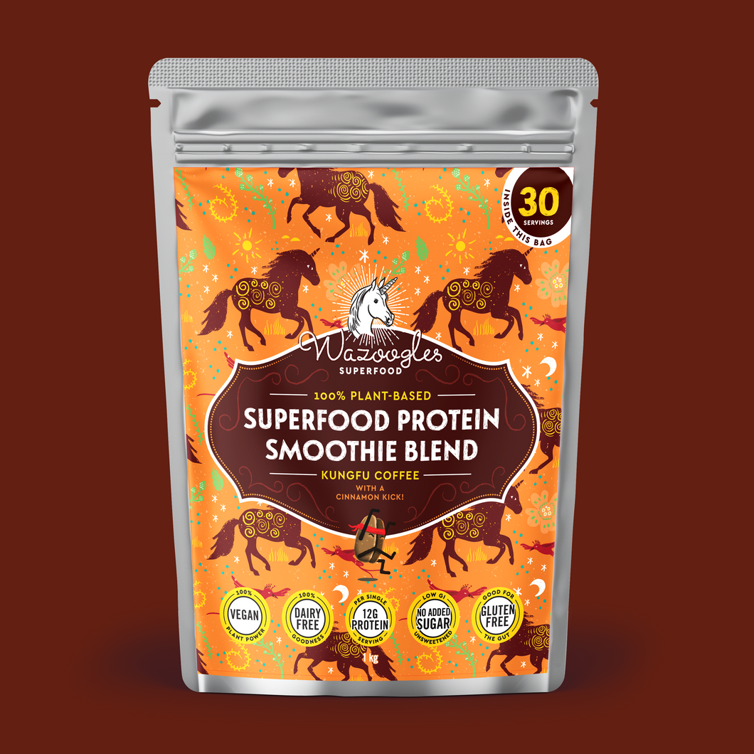 Wazoogles Superfood Protein Blend - Kungfu Coffee with a Cinnamon Kick