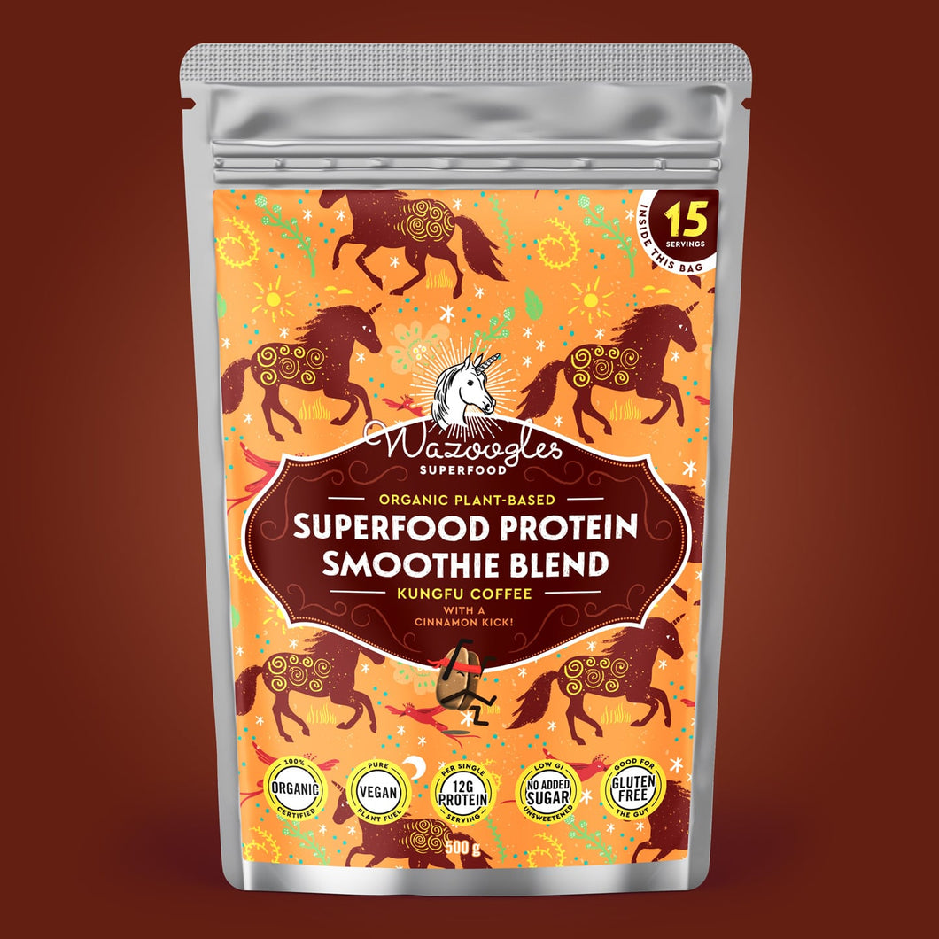 Wazoogles Superfood Protein Blend - Kungfu Coffee with a Cinnamon Kick